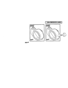 Blower Housing Diagram and Parts List for 110400-110499 0200-0201-0203 Briggs and Stratton Engine